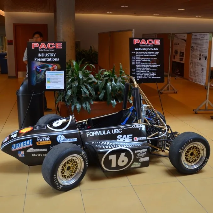 A photograph of the #16 FSAE car. Taken by a Formula UBC team member, used under fair-use.