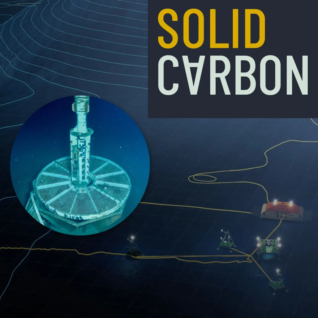 A collage combining ONC's Folger Deep installation and an International Ocean Discovery Program CORK well head. Similar harware (will) features at Solid Carbon's demonstration site. Created by Devin Todd using Ocean Networks Canada materials under fair-use.