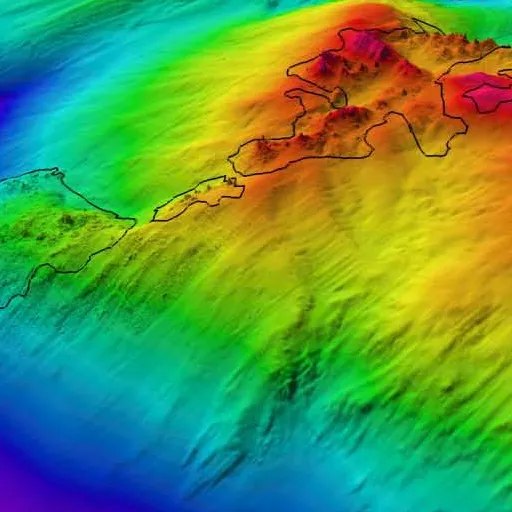 An image of the seafloor representative of what I created. Image adapted under fair-use from: Mineral resource estimate: Solwara Project, Bismarck Sea, PNG (23 March 2012) Technical Report compiled under NI43-101 by Golder Associates for Nautilus Minerals Nuigini Ltd.